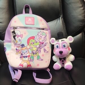 Security Breach Kids Backpack and Plush Set - Pink and Purple
